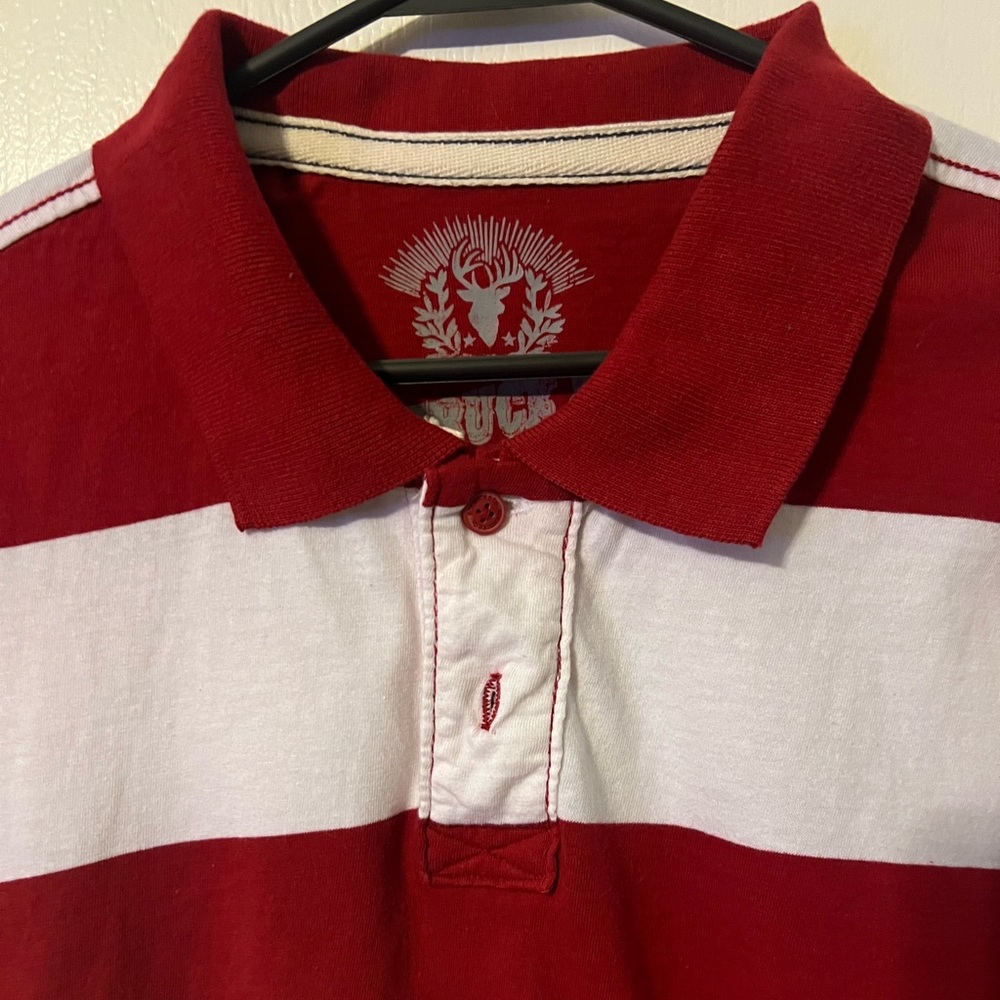Men’s Roebuck & Co. Polo Style Striped Shirt; XXL.